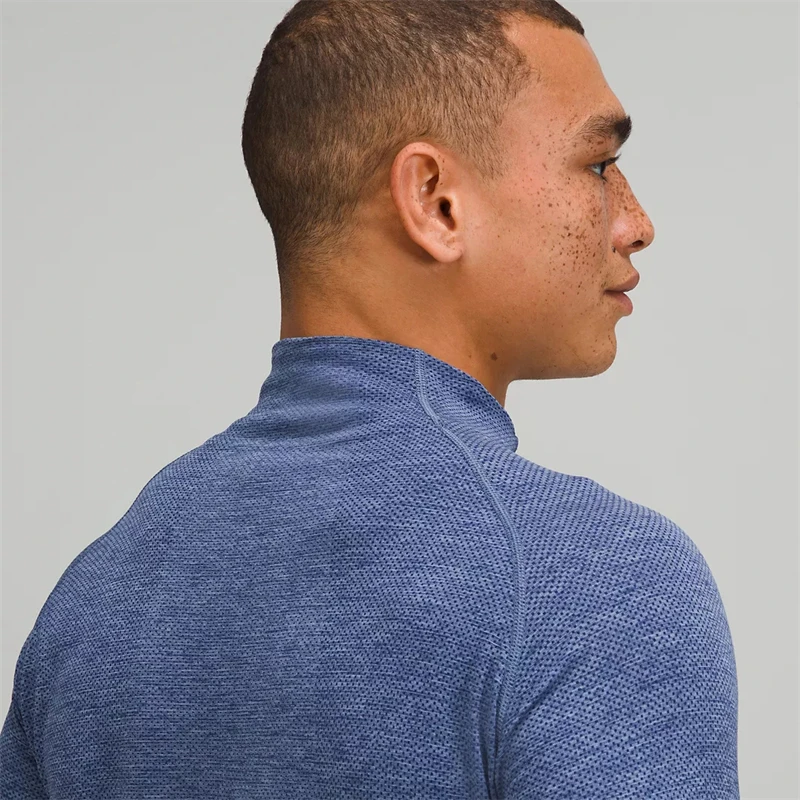 Manufacturer Custom Quick Dry Gym 1/4 Quarter Zip Top Fitness Tshirts Golf Shirts Sportswear Long Sleeves