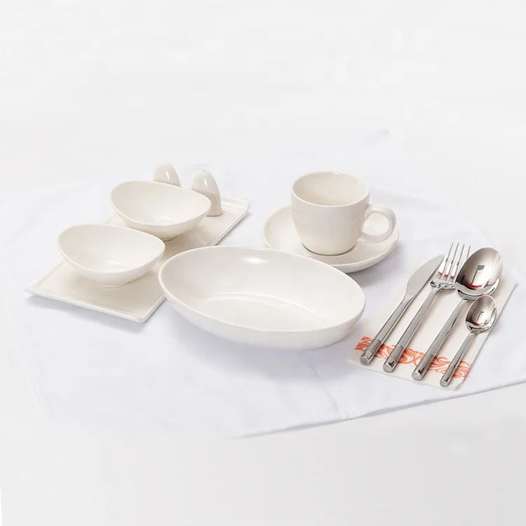 Ceramic Dishes Porcelain Dinnerware Set China Ware For Airline Catering