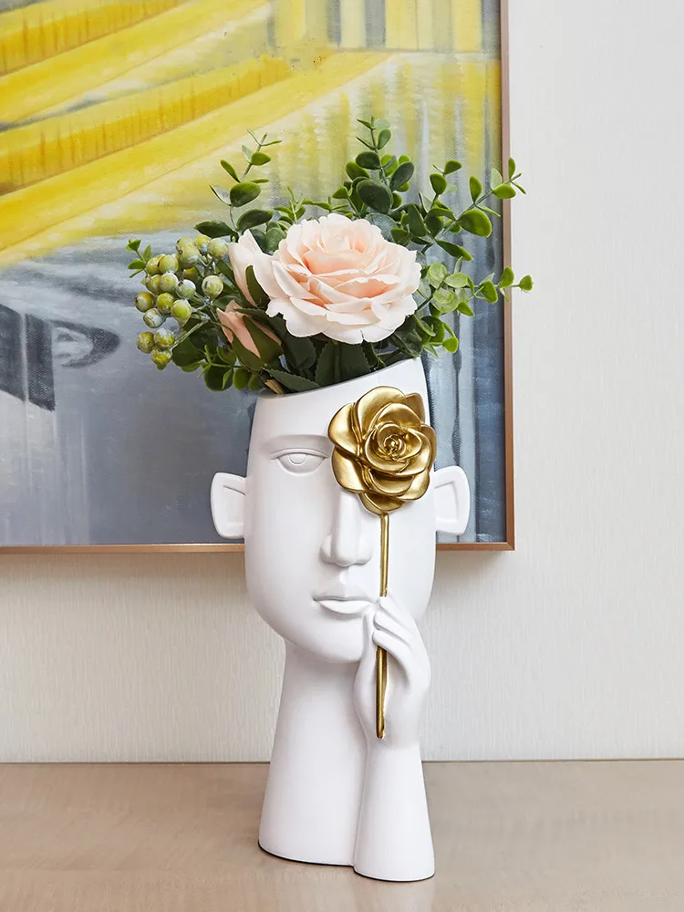 
Nordic creative resin vase decoration storage multi-purpose home decoration home decoration items 