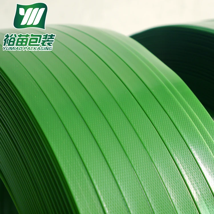 
16mm 18mm High Tensile Strength Green Embossed Plastic Packing Strap Belt PET Packing Strapping Band Roll 