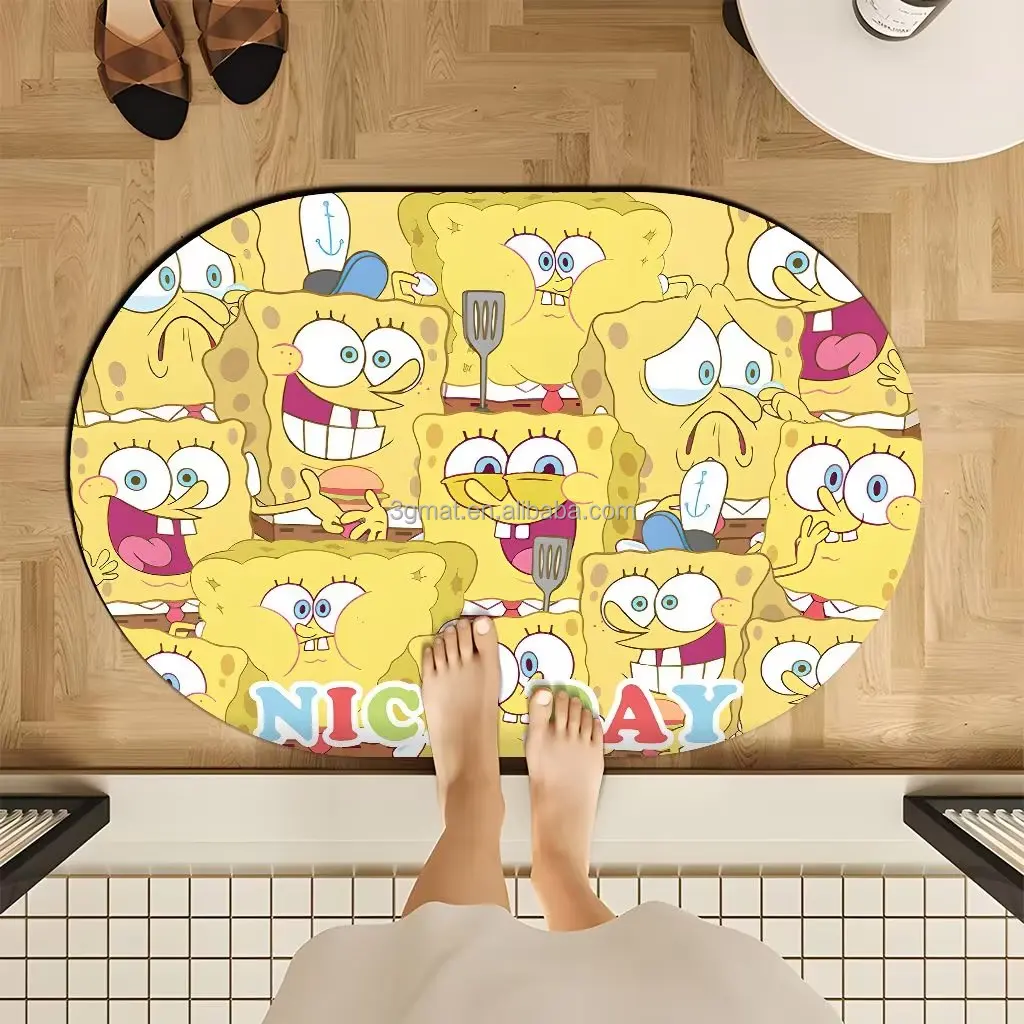 Bathroom Water Absorbent Rug Set Rubber Door Mats Diatom Mud Floor Mat Kitchen Carpet Anti Slip Diatomite Bath Mat