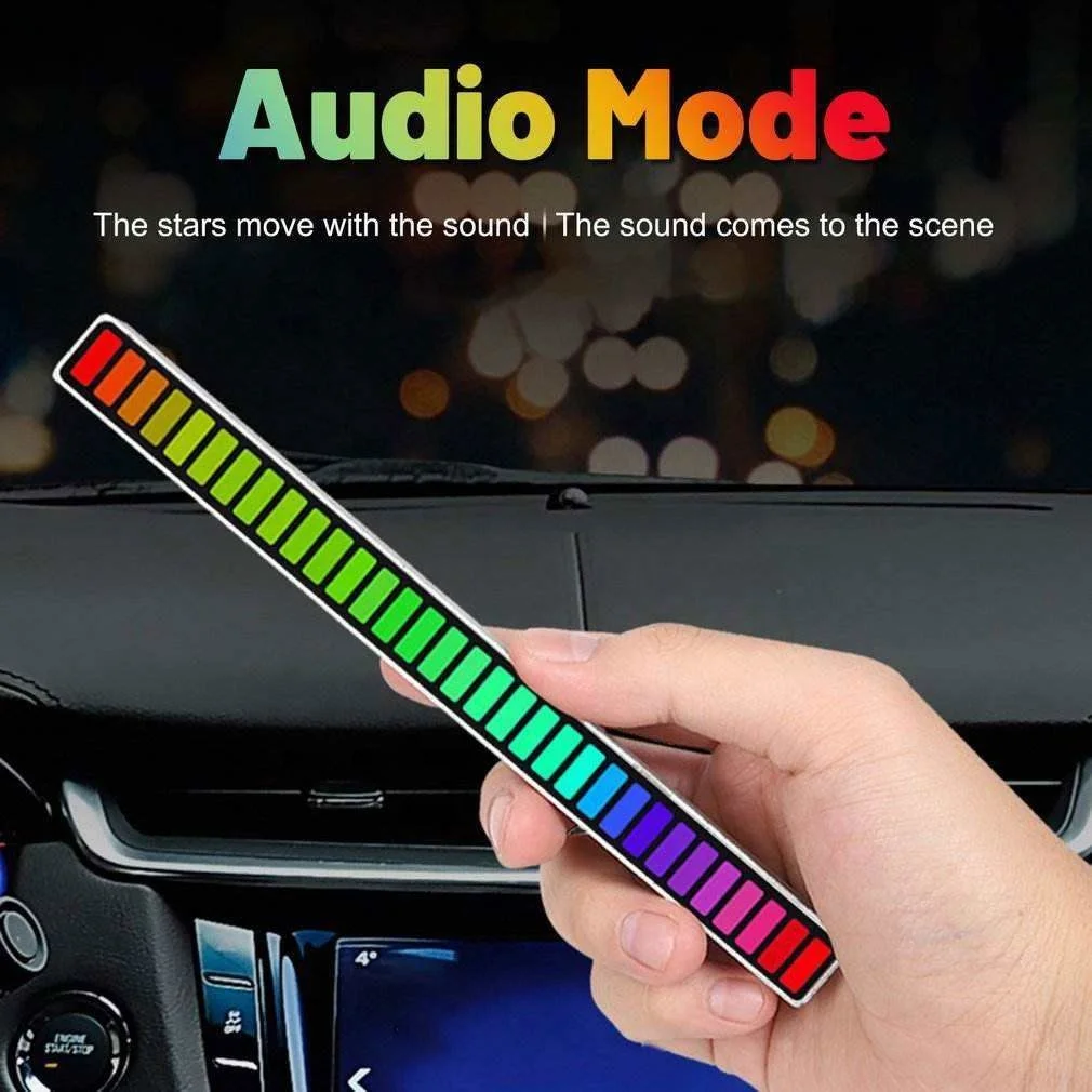 32LEDs Gradient Music Color Night Lamp Portable Atmosphere Music Sound Pickup Night Light Table lamp