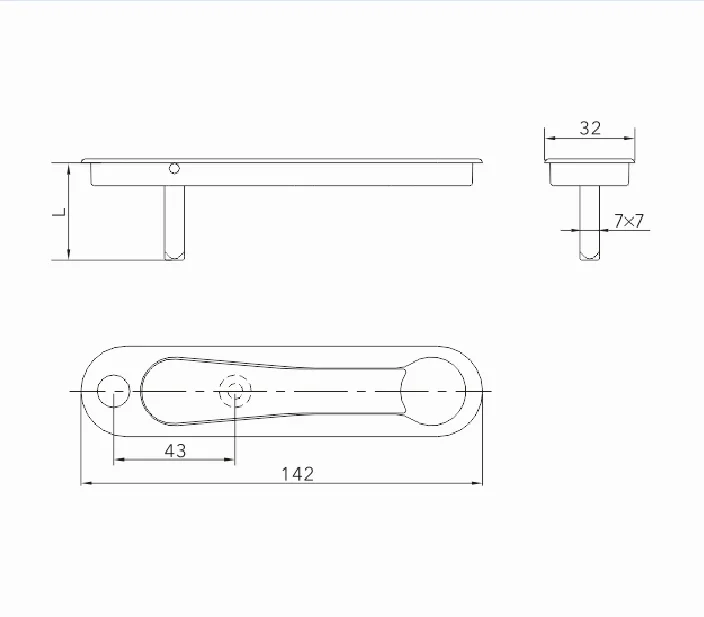 Всплывающие ручки UPVC