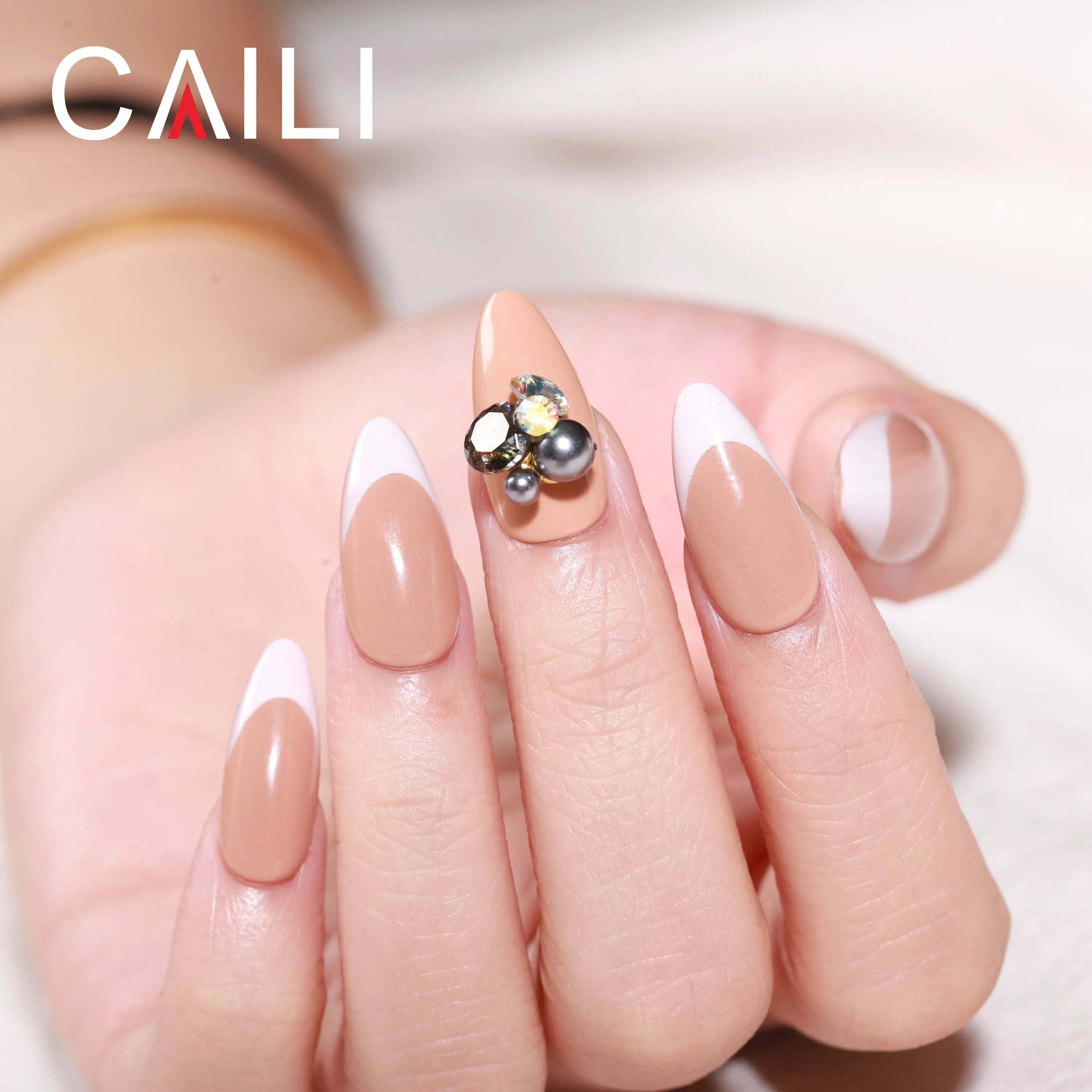 Hot Sale Colorful Round Design Press Full Cover Artificial Nail Tips Unas For Girls