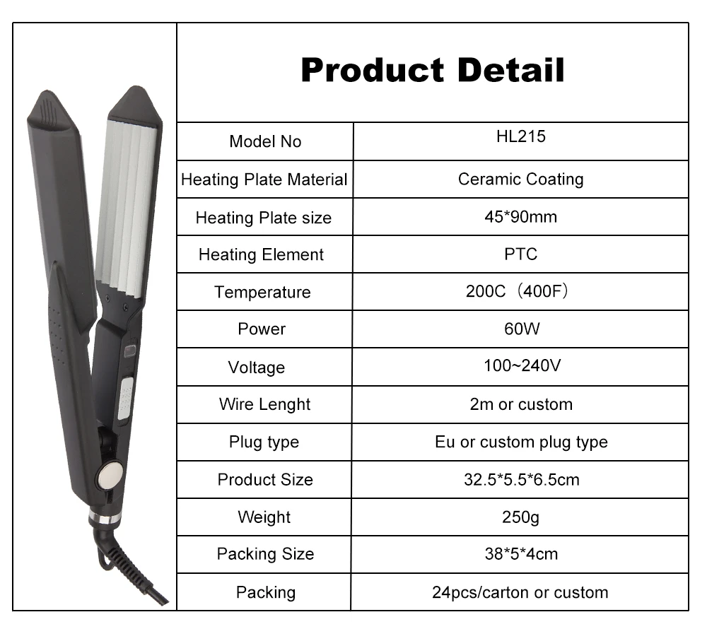 wholesale ceramic coating 1.5inch heating plate  electronic curly hair tools crimper flat irons