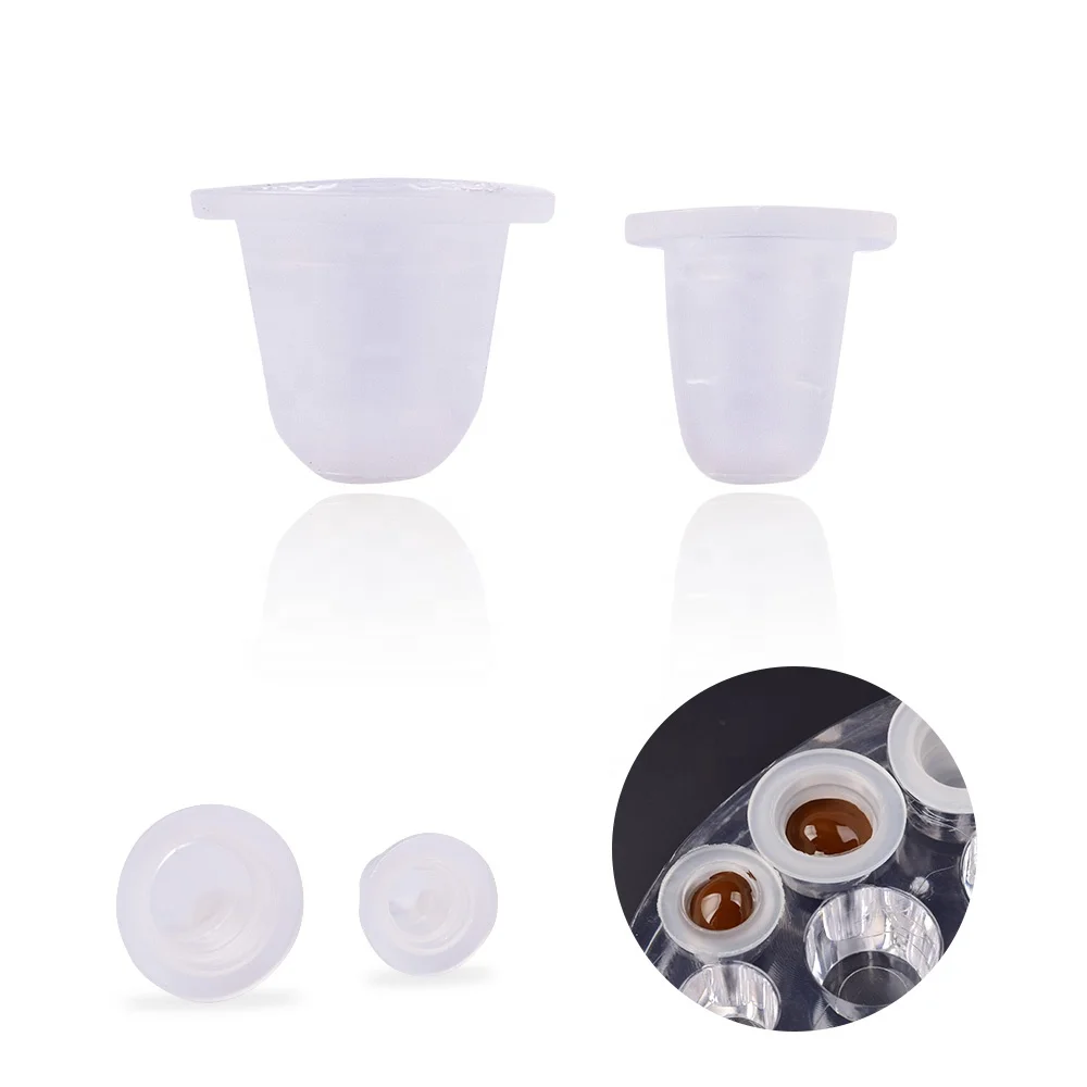 100Pcs soft Microblading Tattoo Ink Cup Cup Pigment Silicone Holder Container S/L For Needle Tattoo accessory supply