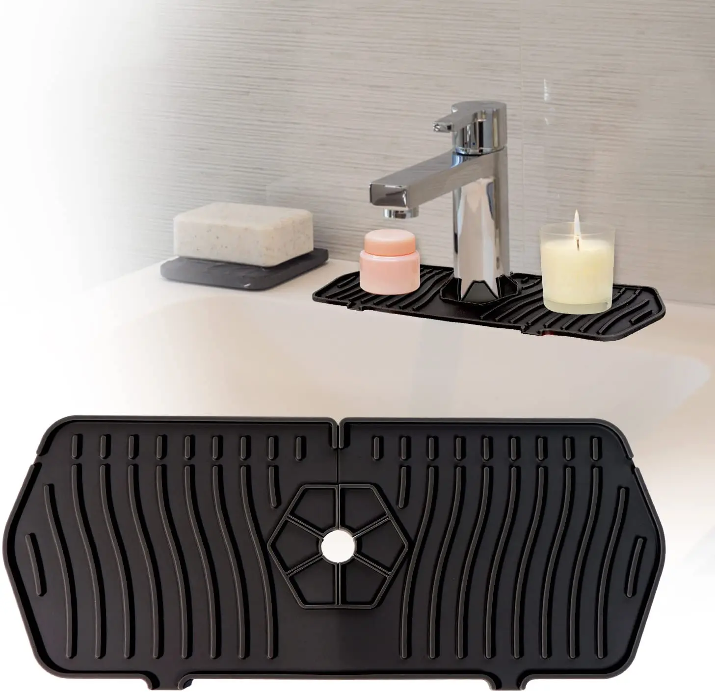 2022 Hot Selling Silicone Sink Faucet Mat for Kitchen Sink Splash Guard