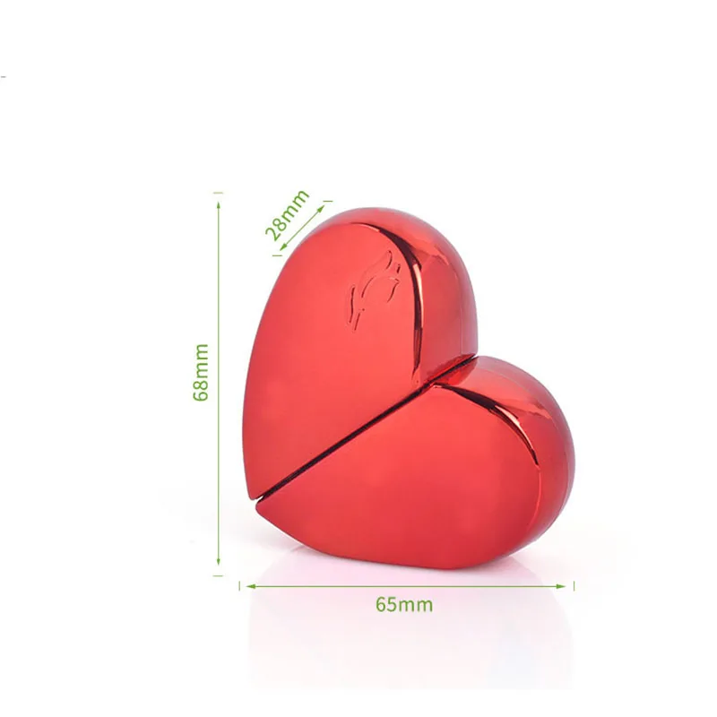 25ml electroplating heart-shaped glass perfume bottle pressing spray pump perfume packaging container