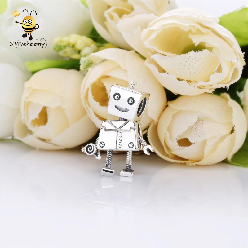 Classic Robot Charms For Jewelry Making Jewelry Accessories Enamel Pendant Custom Logo Beads