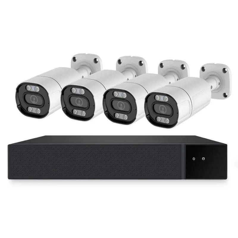 VSTARCAM N8204 wireless 4 channels POE camera set NVR 5MP full color night vision CCTV IP camera kits for outdoor