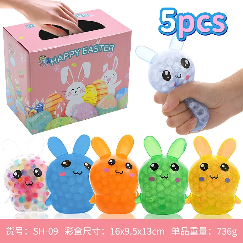 Squishy Kids Adults Stress Fidget Balls Filled With Water Beads To Relax For Easter Bunny Fidget Sensory Toys