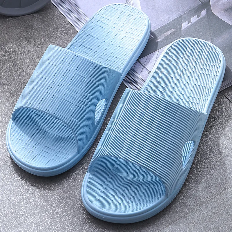 baiyi Wholesale bathroom slippers female hotel indoor non-slip soft bottom couple slippers