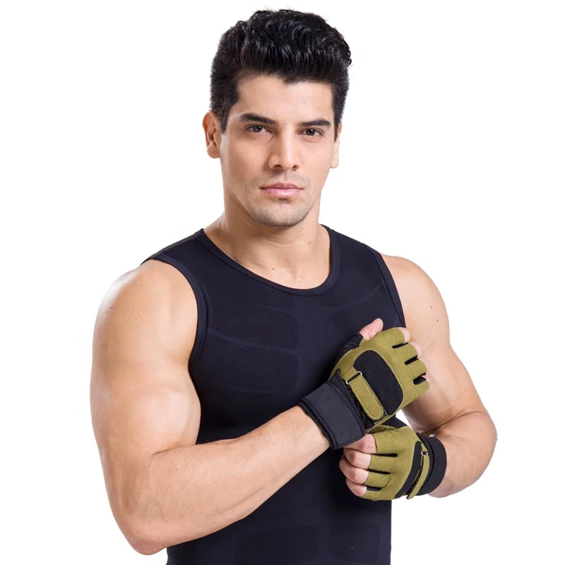 Half Finger Shock-Absorbing Breathable Gloves Cycling Racing With Wrist Support