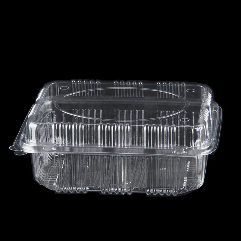 Recyclable  Fruit Boxes Embossed Plastic Packaging for Food Storage-Sushi Salad Cookies Candies Cakes