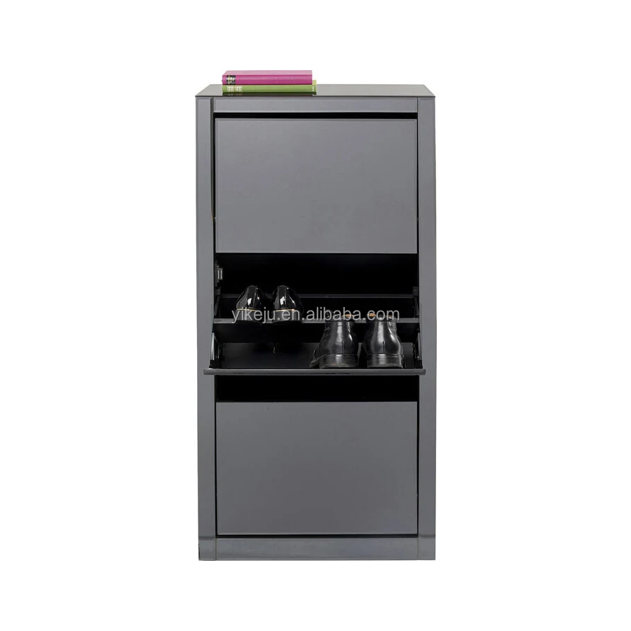 Yiju Shoe Cabinet Mirror Shoes Storage Rack living room set rotating tier layer Mirror door luxury version