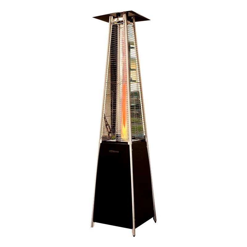 
Standing gas patio heater in brown hammered 