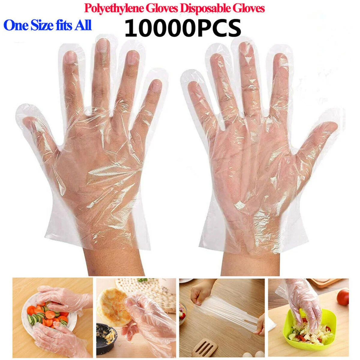 Transparent Food Grade Poly Gloves PE CPE TPE Gloves Individually Packed making machine Plastic Gloves for Fast Food Kitchen