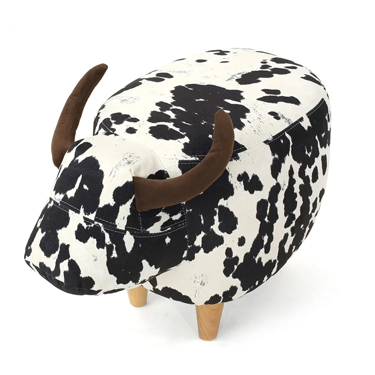 Free shipping within the U.S Black and White CowBertha Ottoman