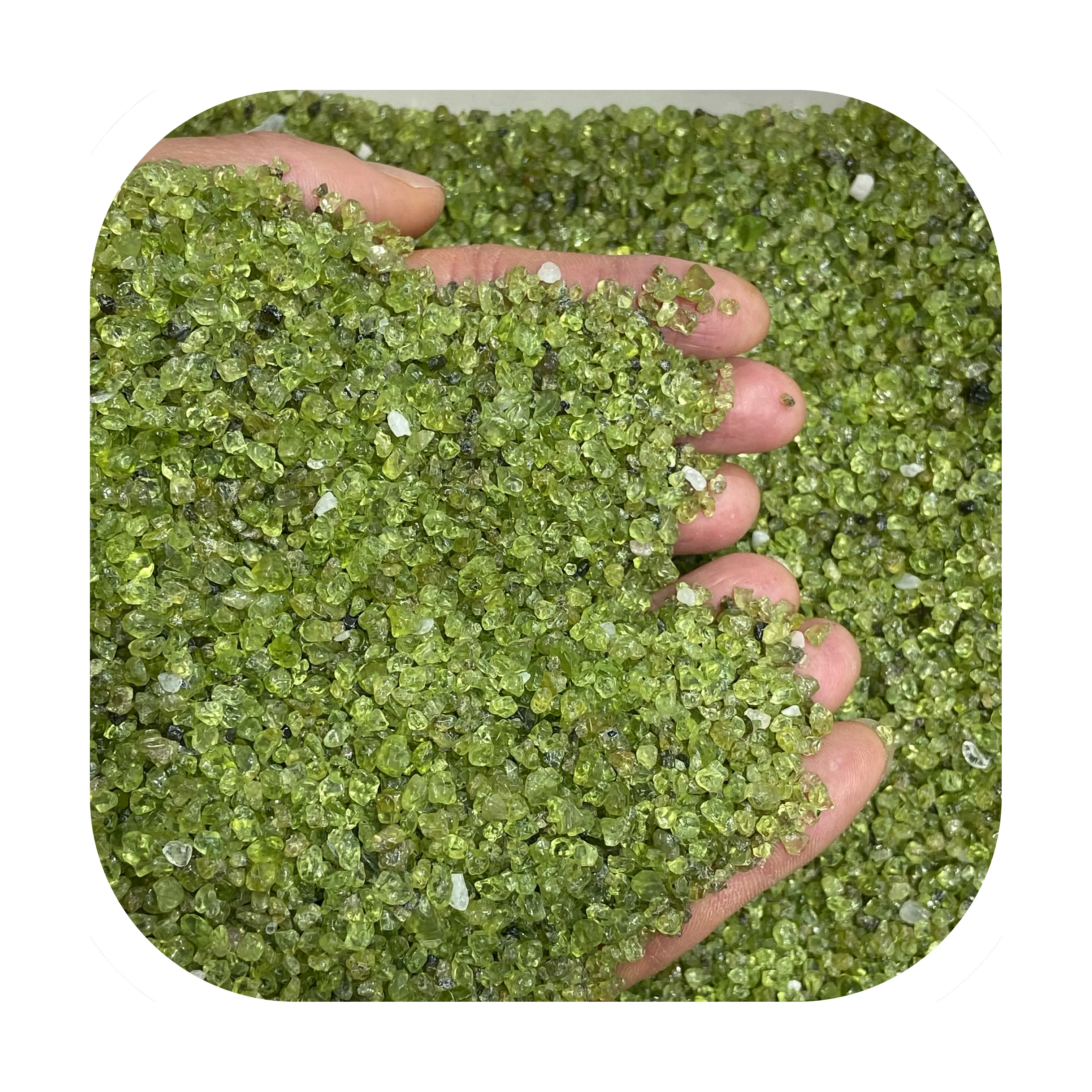 
Оптовая продажа, камень для обработки кристаллов, натуральный зеленый кварцит оливкового цвета, хрустальное украшение 