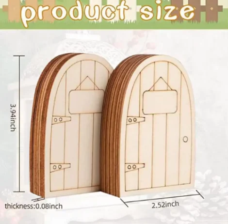 Souvenir gifts DIY blank wooden Fairy doors kit for garden decoration flower pot Elf Model mini wooden fairy door