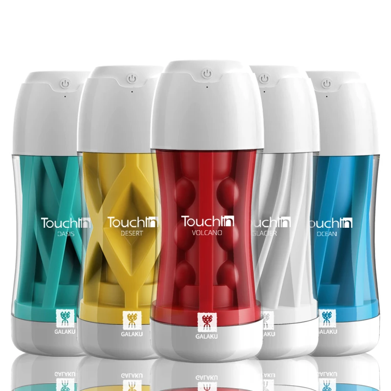 20 Frequency Vibration Male Masturbation Cup Touch in Soft real feel Vacuum Sucking Masturbator Sex toys For Men