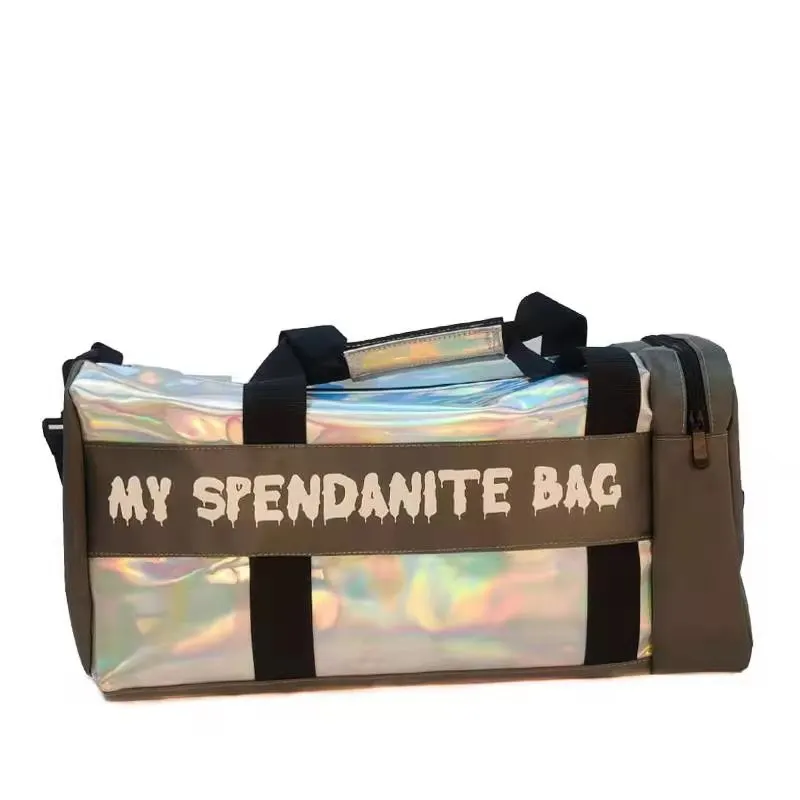
Travel accessories for outdoor travel bags OEM polyester wholesale gym bag fashionable women sequin travel overnight duffel bag 