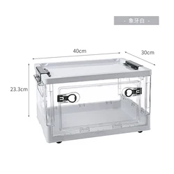 PET&PP collapsible transparent plastic folded stackable storage folding container box for clothing toys with lid