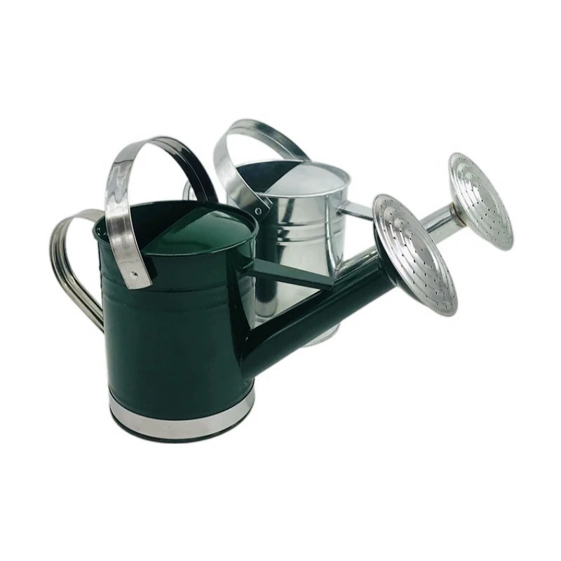 Manufacture Wholesale 1.8 5 6 L 2 gallon Long Spout Garden Water Cans Metal Watering Can For Outdoor  agricultural Plants