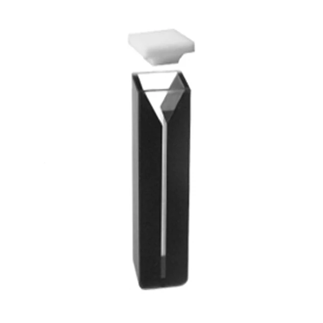 Rectangular Quartz Cell 1ml Volume Q-126 Micro cell with black walls and with lid
