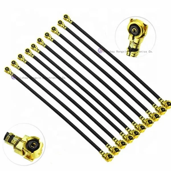 Black Ipex Mhf 1.13 / 0.81 Connector Jumper Pigtail Cable Double End Ufl Cable Built-In Antenna With Ipex