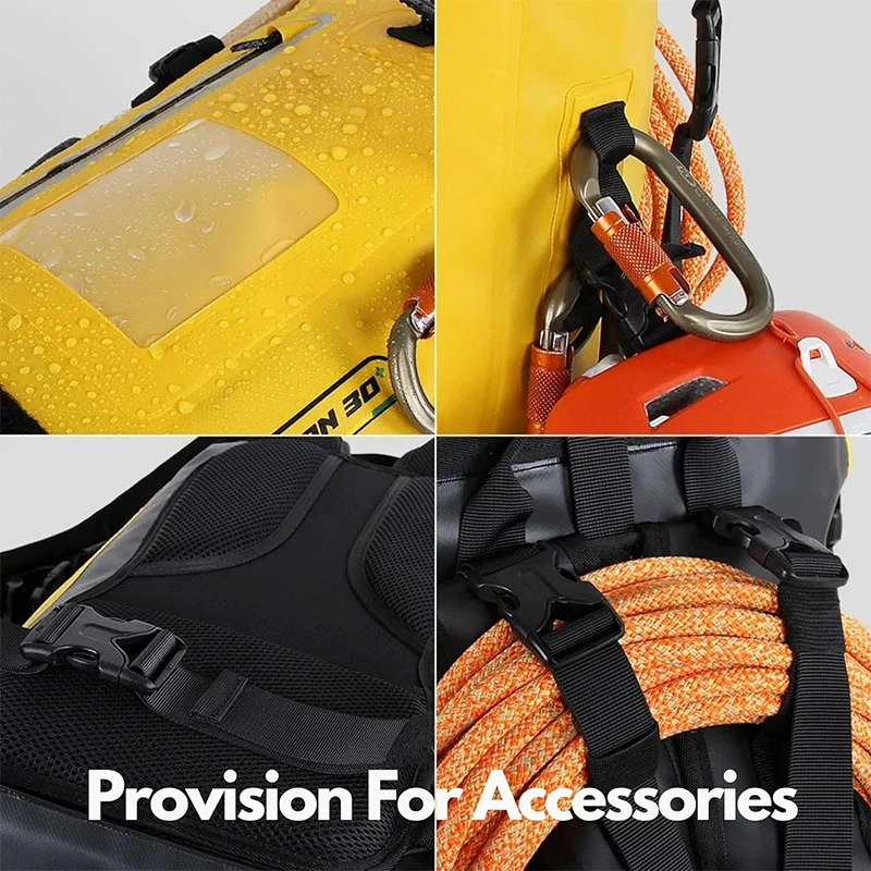 Waterproof Dry Bag Roll-Top Closure Waterproof Backpack Fishing Bag Double Layer Rucksack Outdoor Sport Dry Backpack