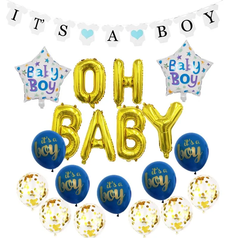 Шар с надписью OH Baby шар конфетти это баннер для девочек и воздушные шары товары вечеринок
