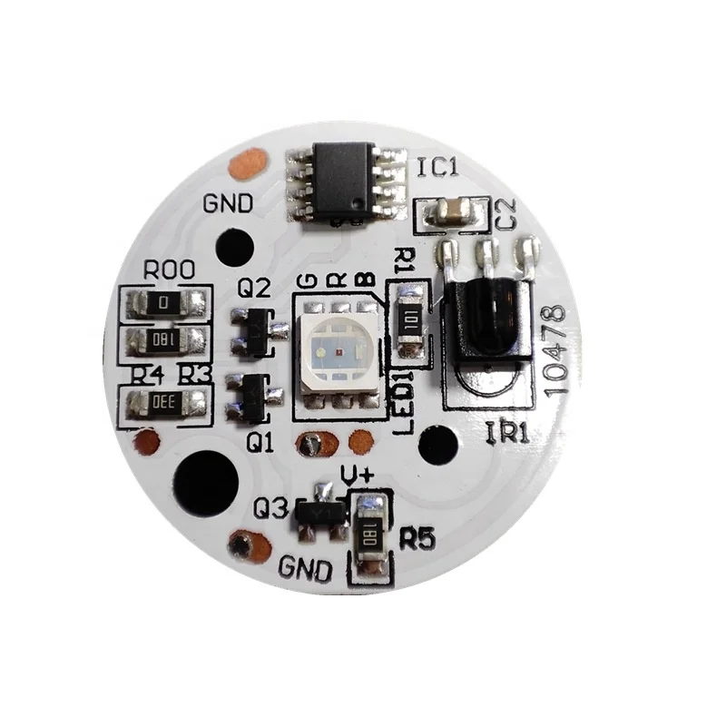 DC5V многоцветная светодиодная RGB-схема печатная плата с ИК 24 клавишами дистанционное управление Диаметром 31 мм для 3D ночного света Лунная лампа