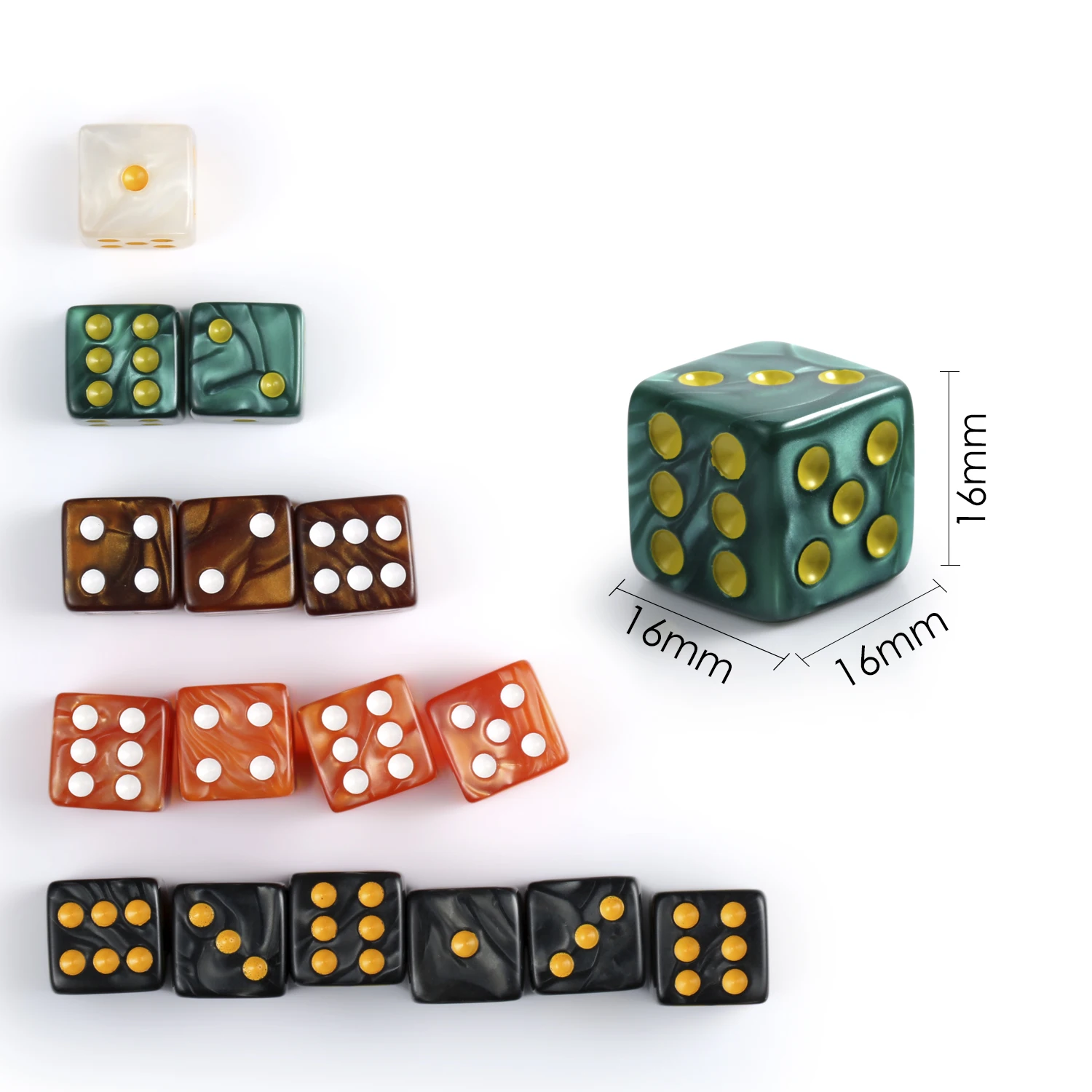 Custom dice Standard 6 Sided Plastic Game D6 Board Game Dice Pieces With 16MM round or square 5mm 8mm 12mm 14mm 19mm