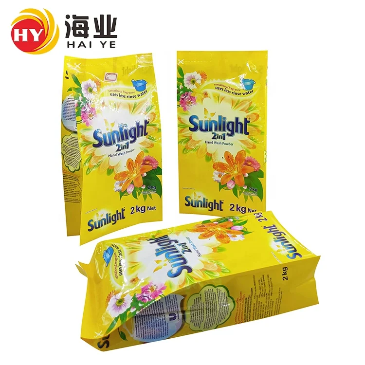 Haiye wholesale washing powder bag luxury liquid soap packaging sack bag for packing washing powder