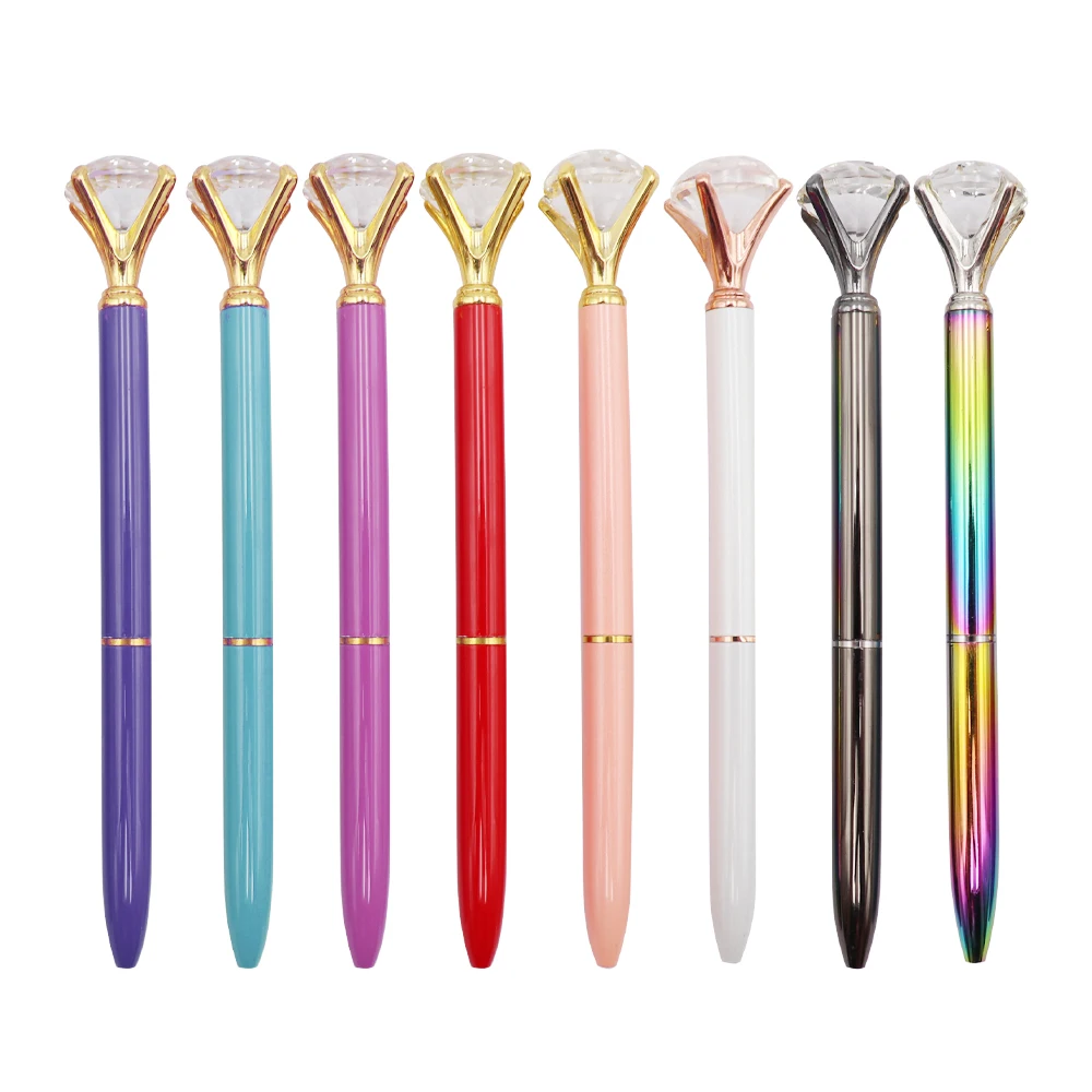 
Luxury gift metal ballpoint pens big crystal diamond ball pen 