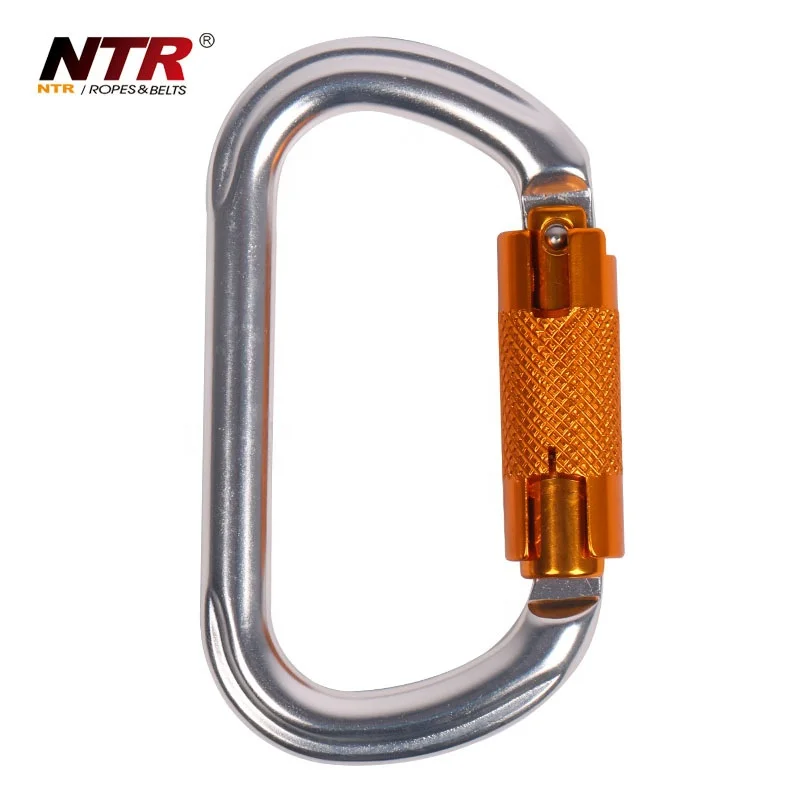 O-Shaped Steel Climbing Carabiner auto-lock Heavy Duty Carabiners For Rock Climbing Rappelling Hiking Hanging
