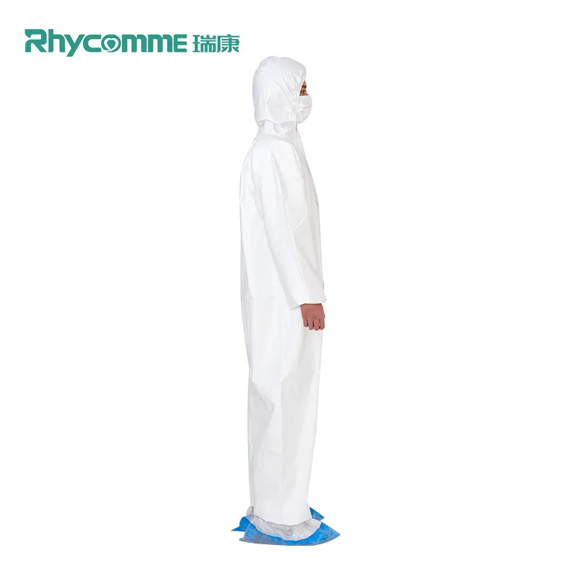 Personal Protective Equipment Chemical Protection Clean Room Disposable Coverall Hazmat Jumpsuit