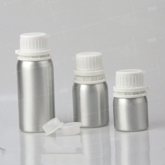 Bulk custom Essential Oil Flavor Perfume Aluminum Tins Bottle Containers  with tamper evident closure