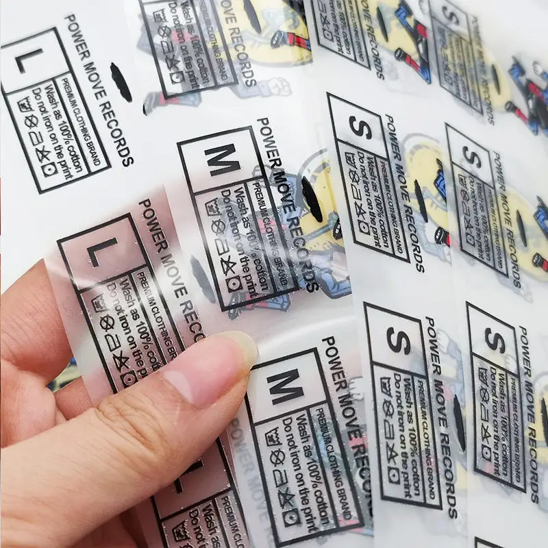 Customized high quality clothing transfer label thermal transfer label printing logo wholesale