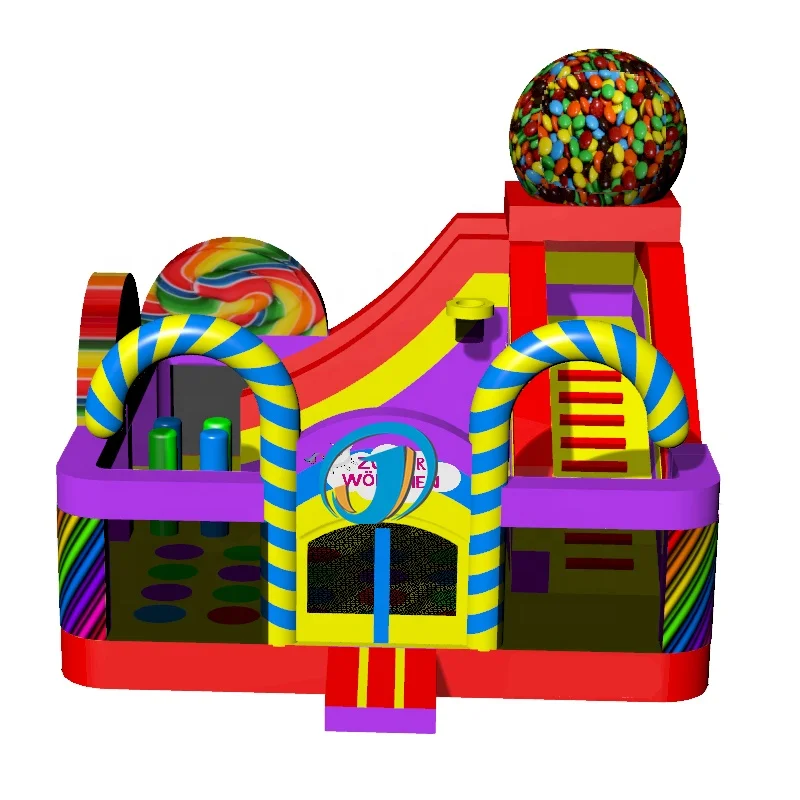 High quality Candy Inflatable Bouncy Castle Colorful Inflatable Combo Bouncy Castle Candy Land