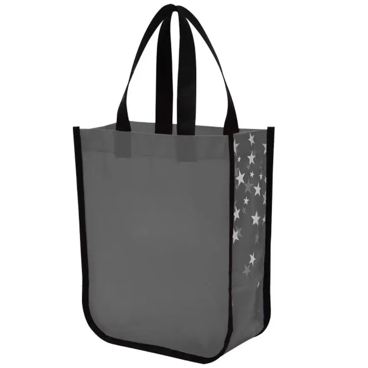 Recyclable Round Corner Eco Friendly Custom Logo Printed Shopping Tote Bag Non Woven Bag