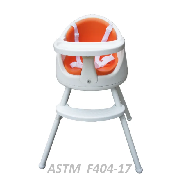 Американский стандарт ASTM F404-17 пластиковый детский пластиковый обеденный стул современный простой 5-точечный жгут с удобной подушкой для сидений высокий стул