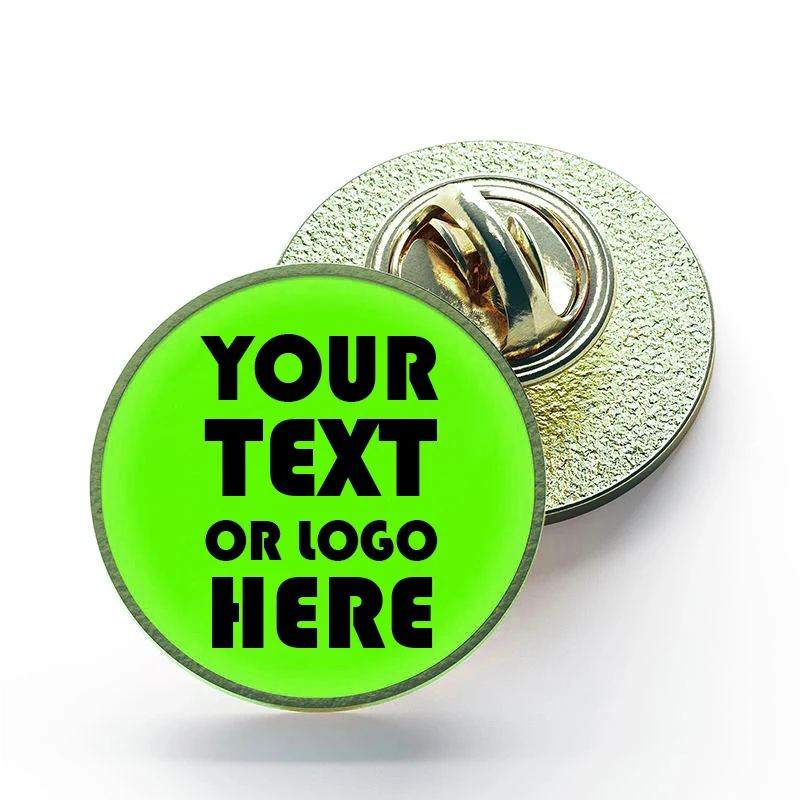 Custom logo Metal Sublimation Golden Silver Round square Blank Plain Lapel Pins