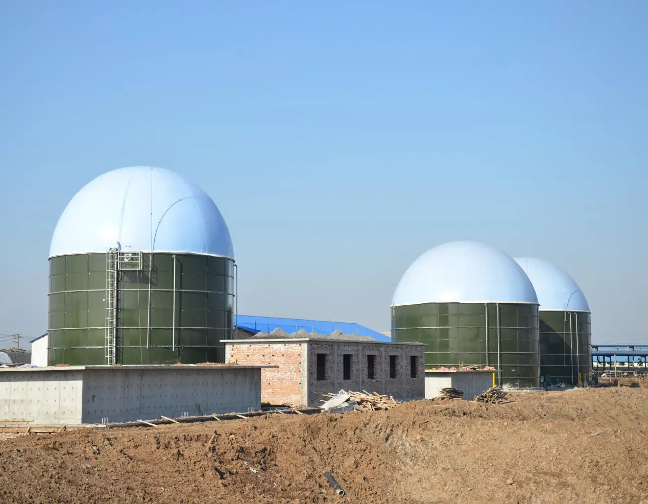 cow manure biogas GFS bolted tank