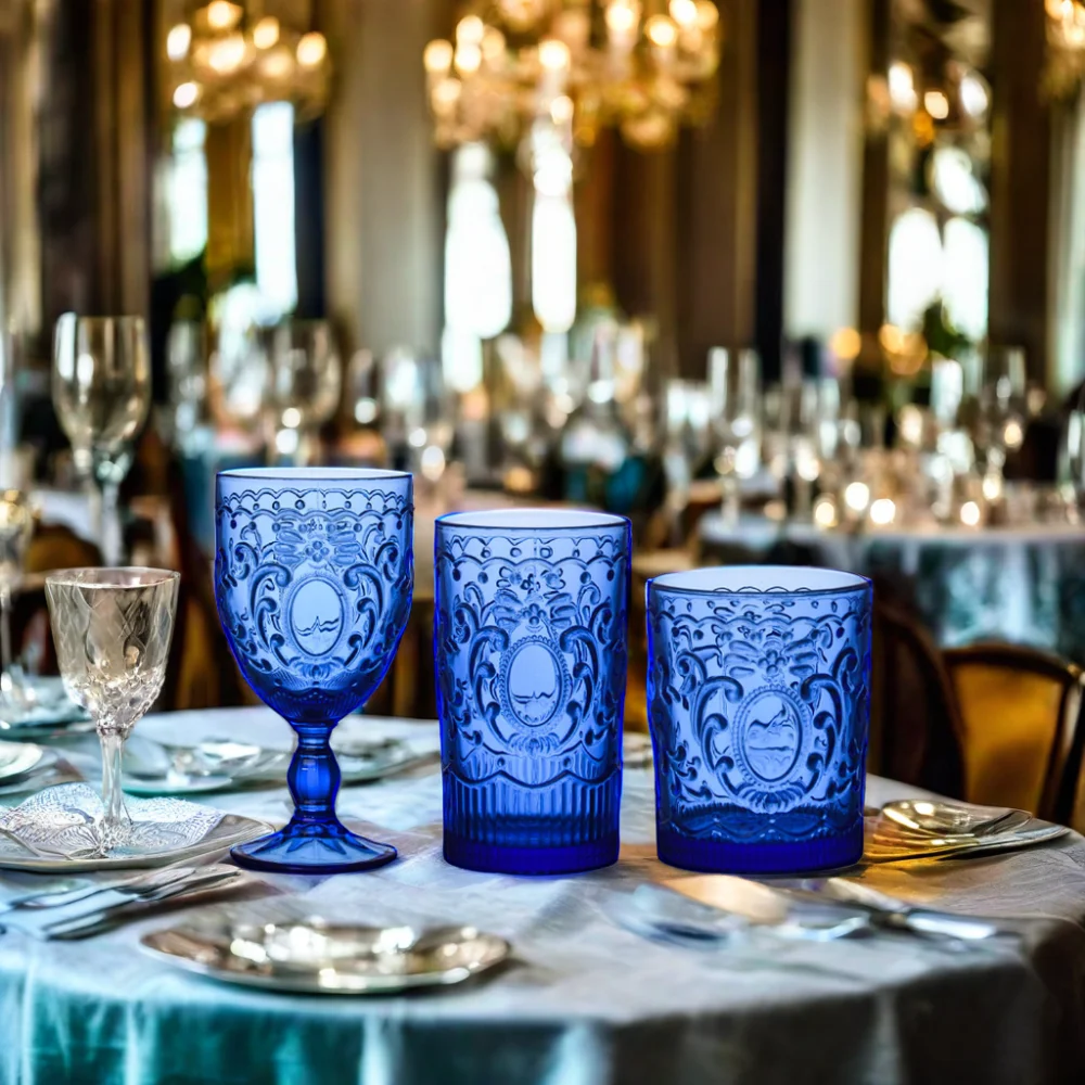 High Quality Vintage Cocktail Wine Glasses Cups Golden Edge Multi Colored Glassware Wedding Party Green Blue Purple Pink Goblets