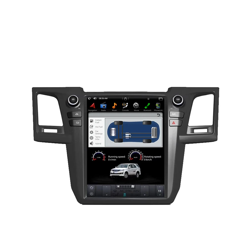  12 1 дюймовый автомобильный DVD-плеер tesla для toyota fortuner 2004-2015 с Android gps и