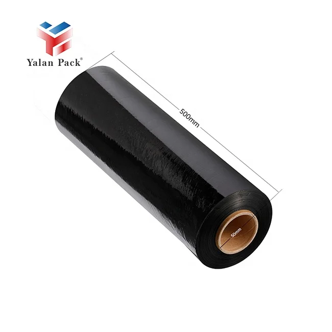 Yalan Packing High-Quality Black PE Pallet Wrapping Film Machine Jumbo Plastic Film