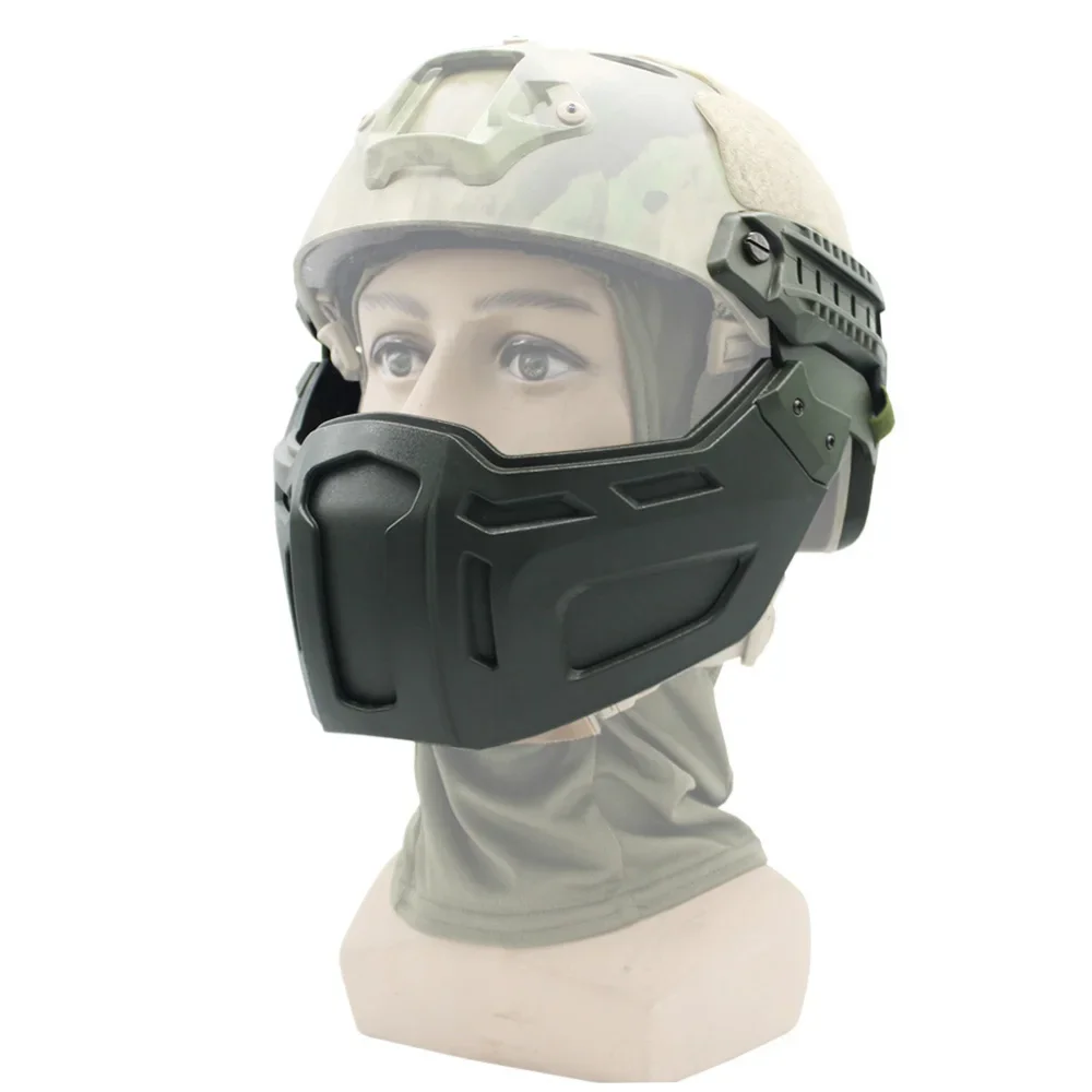 New Tactical FAST Helmet with Half Face Mask for Hunting, Airsoft CS Game and Paintball - Helmet Accessories Gear