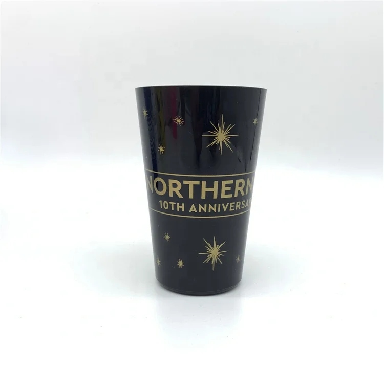 
Plastic BPA Free 8oz 12oz 14oz PP Clear Party customized OEM reusable transparent Beer Beverage cup 